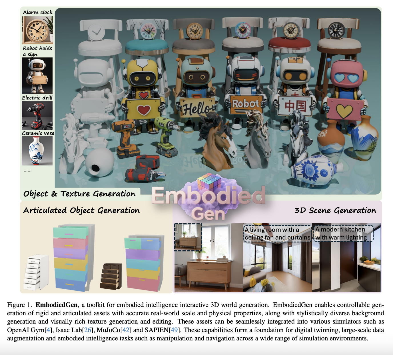 EmbodiedGen: un generador mundial 3D escalable para simulaciones de IA realistas realistas